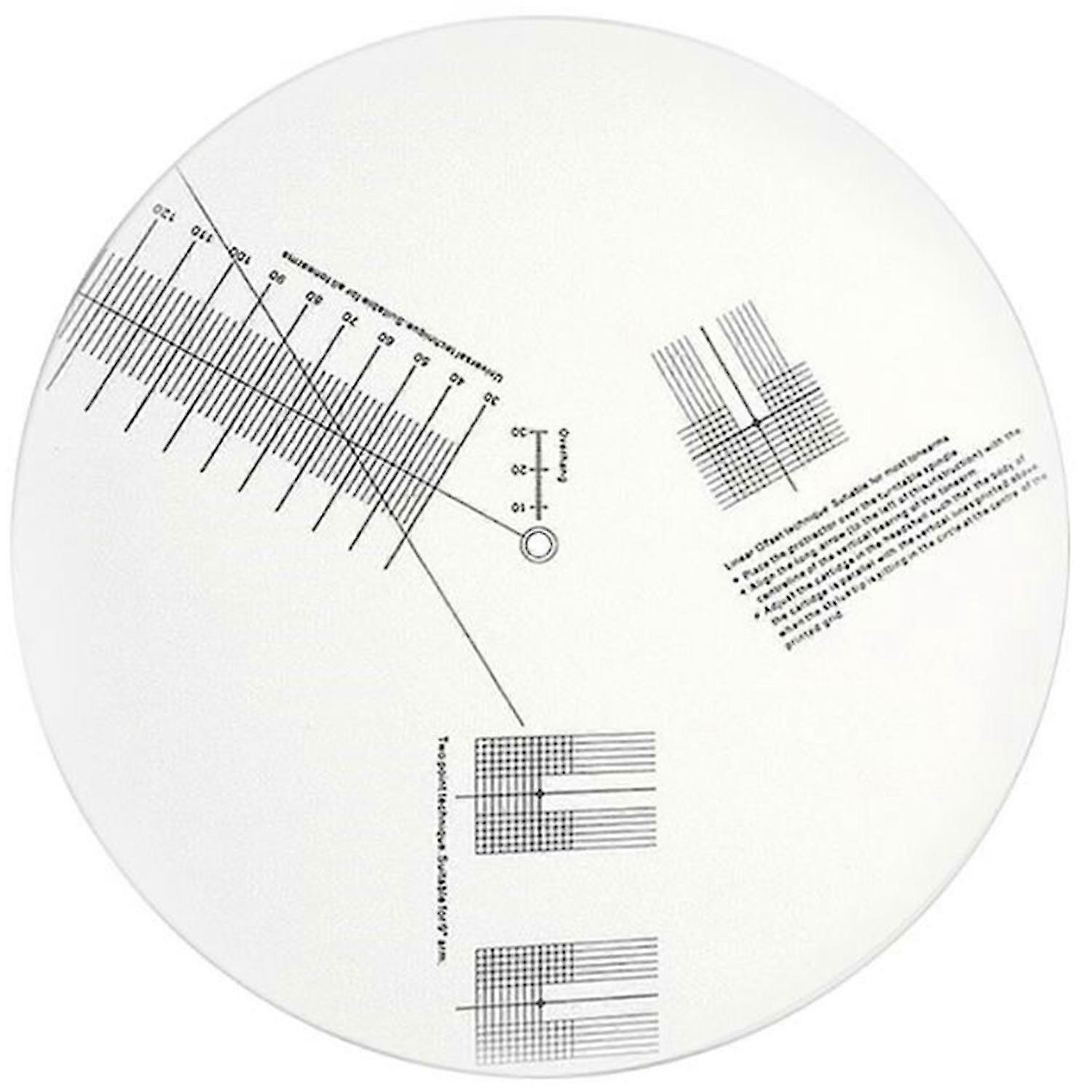 Anti-sliding Lp Vinyl Record Calibration Plate Distance Gauge Protractor Adjustment Tool Ruler For