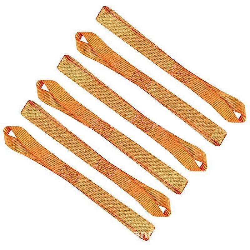 6 Pack Cargo Strap Soft Ring Tie Down Trailer Strap for Motorcycle ATV UTV Orange 2.5cm Ca