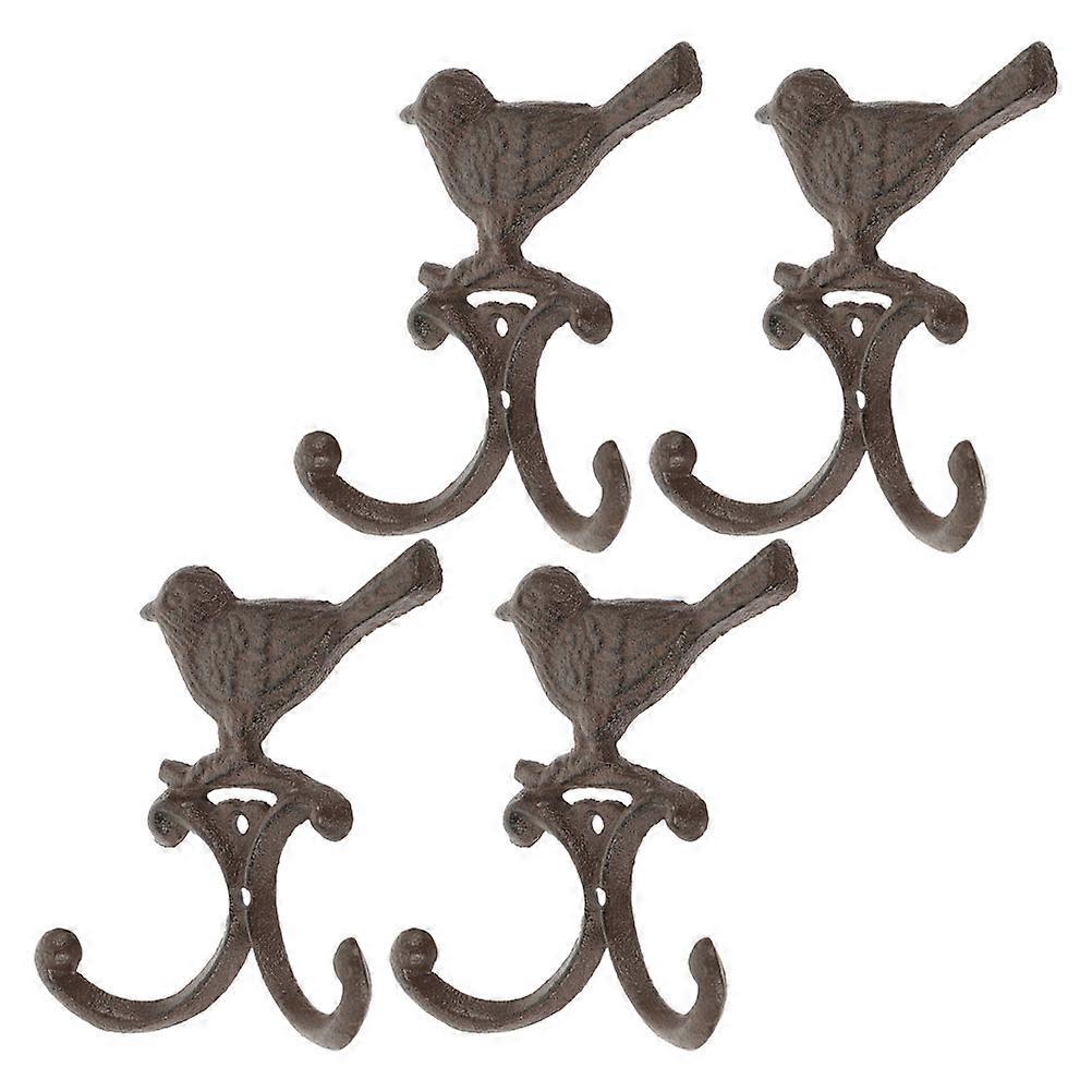 Cast Hooks Vintage Bird Shaped Coat Hook for Hanging 8Pcs