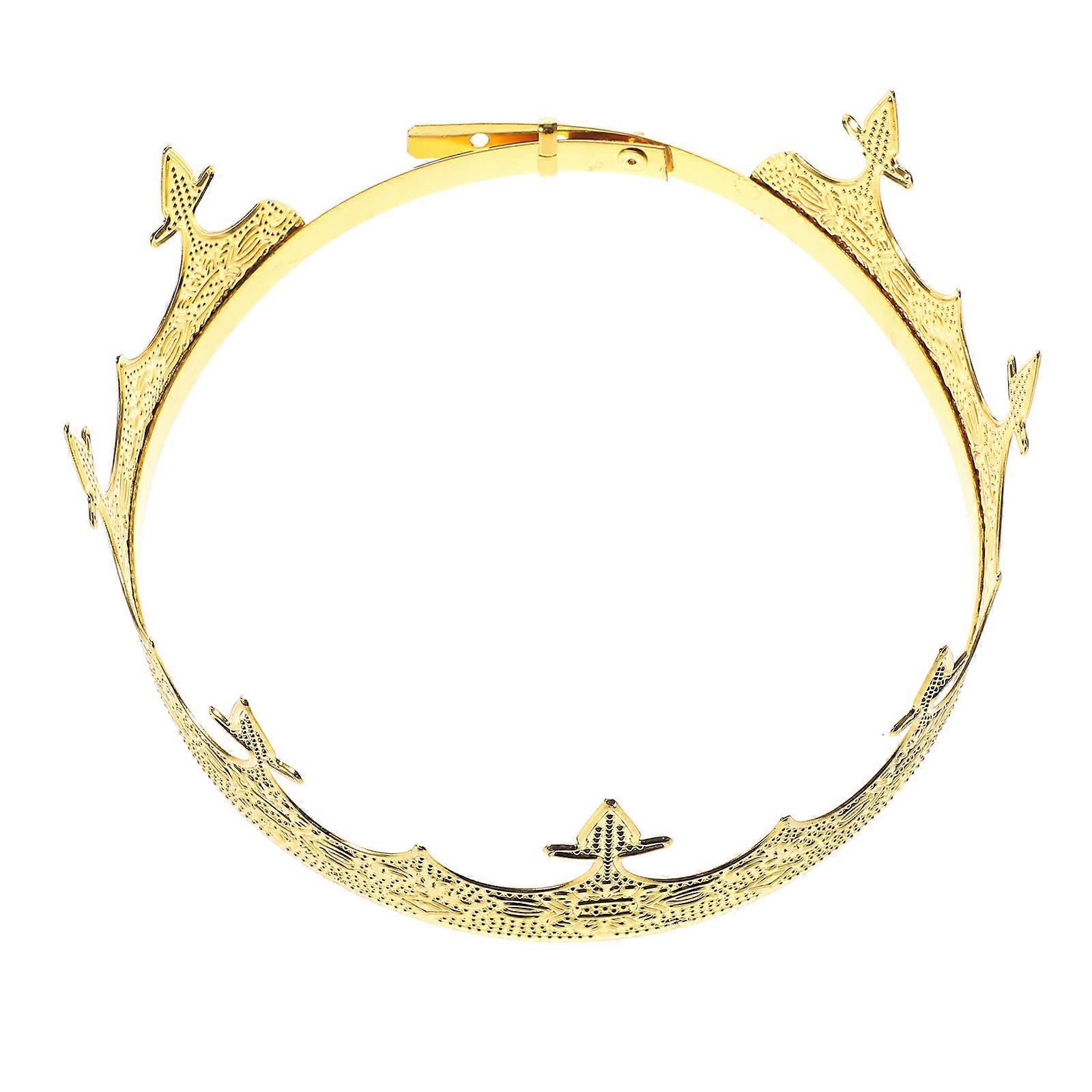 Kings Crown Crown for Party 2Pcs with Golden Alloy Design