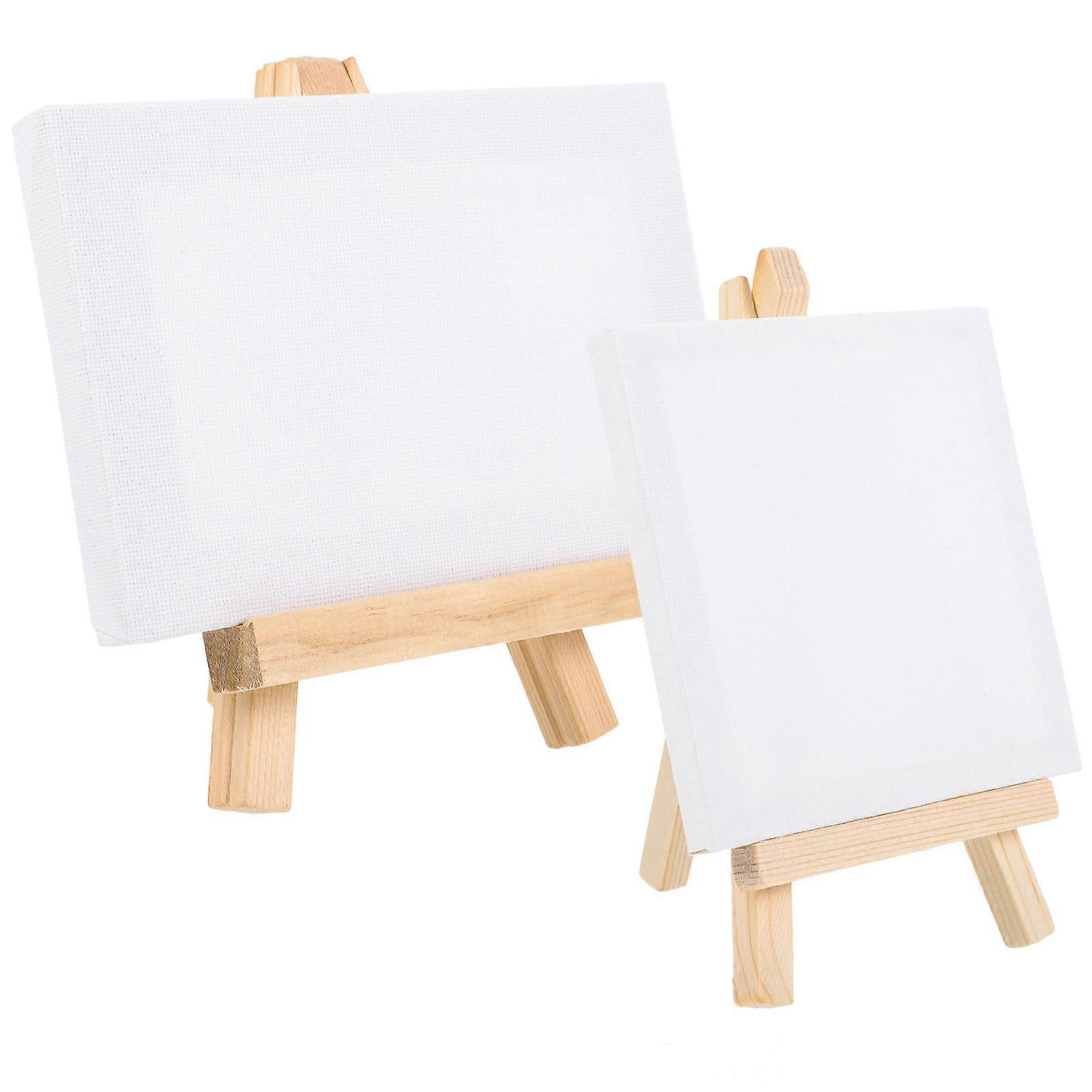 Multi-Function Crafted DIY Mini Canvas Easels for Painting 4Sets Beige