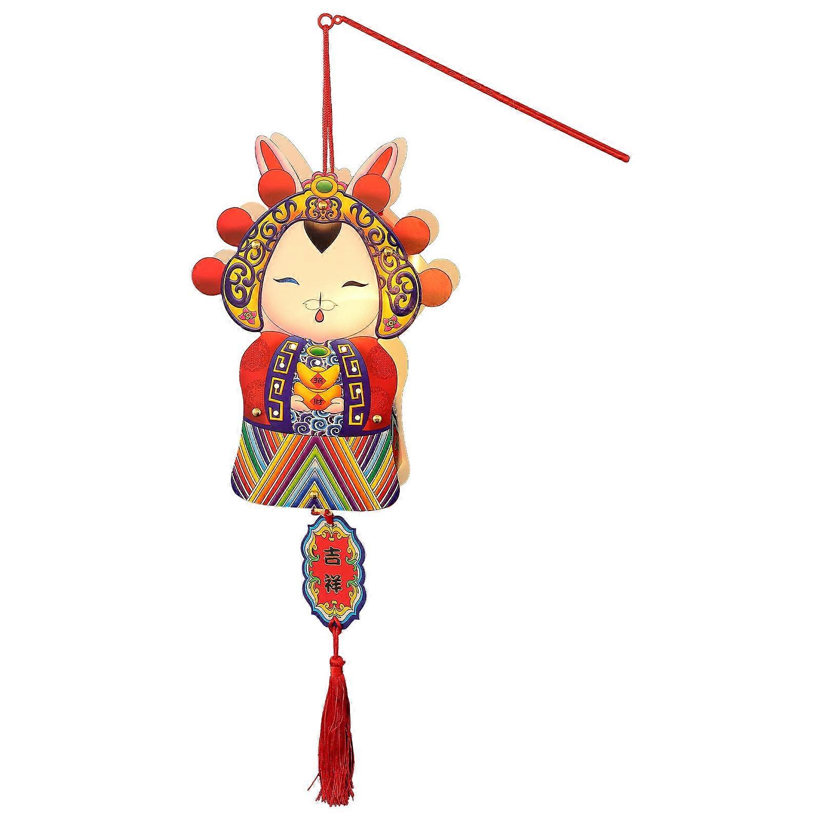 New Year Lantern for Decor 1Pcs Glowing Lord Rabbit Paper Lantern