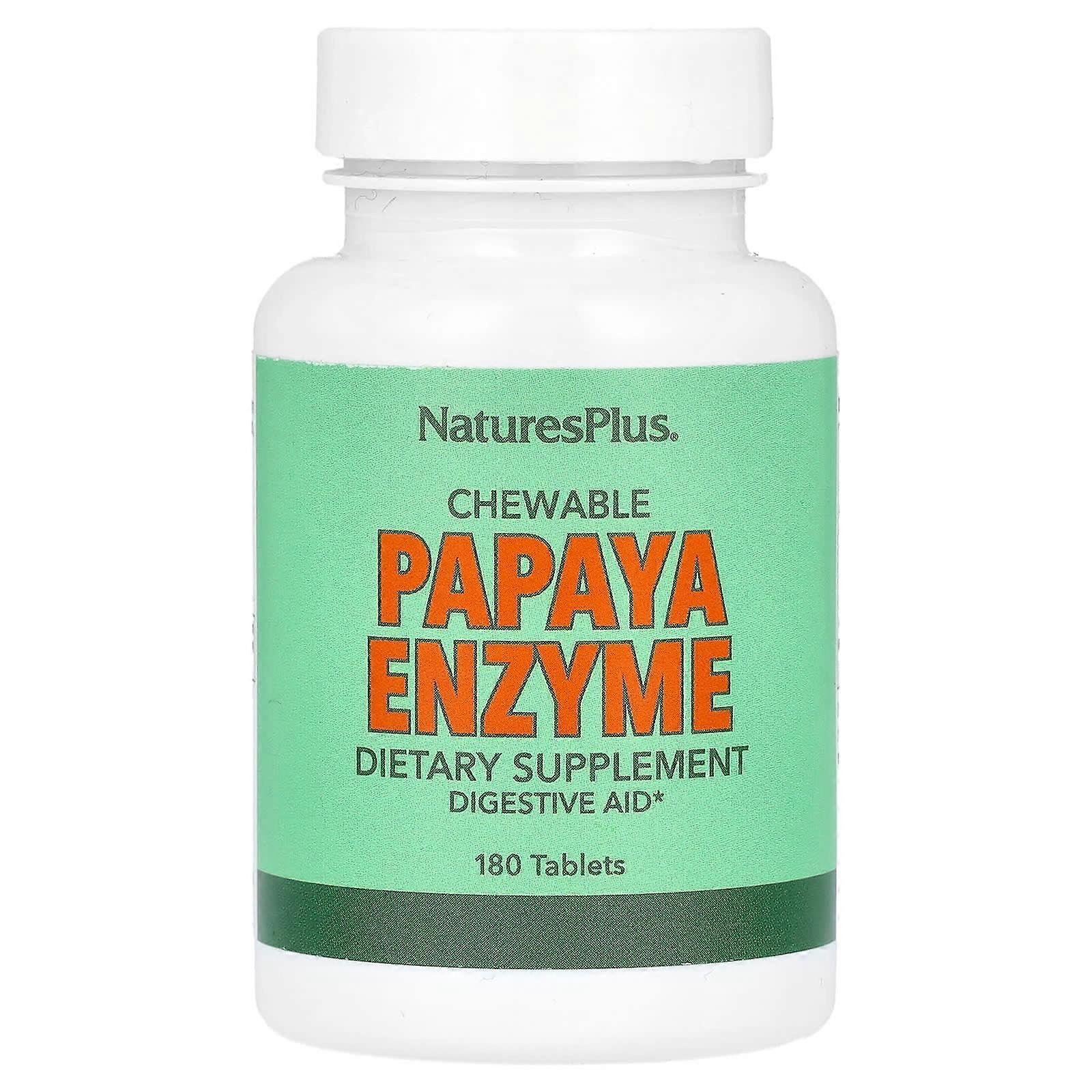 Chewable Papaya Enzyme Supplement, 180 Tablets