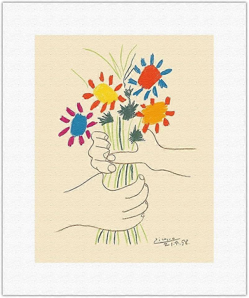 Picasso "The Bouquet of Flowers" c.1958 Fine Art Rolled Canvas Print 11x14in compatible with original lithograph