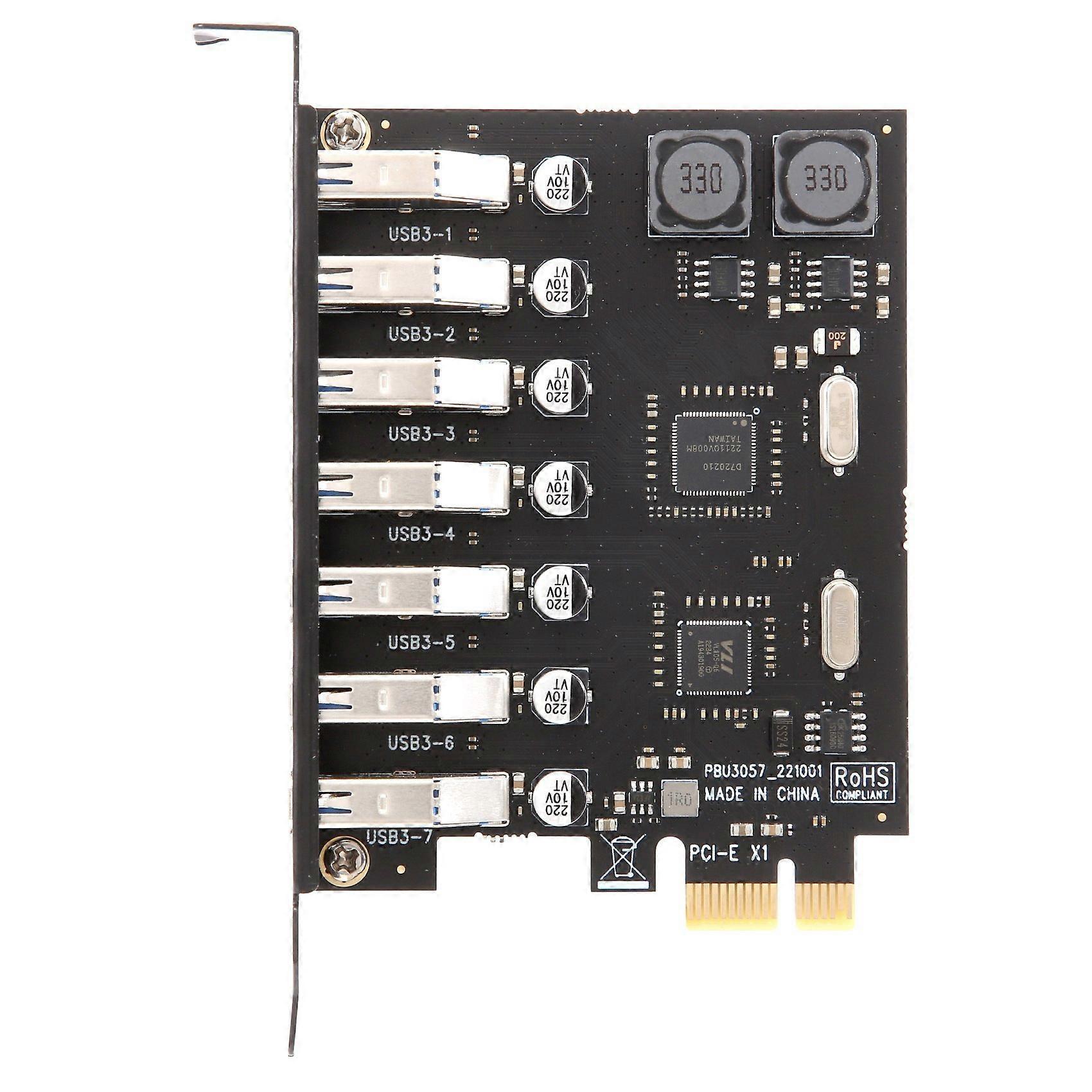 USB 3.0 PCI-E Expansion Card Adapter 7 Ports Hub Adapter External Controller PCI-E Extender PCI Expr