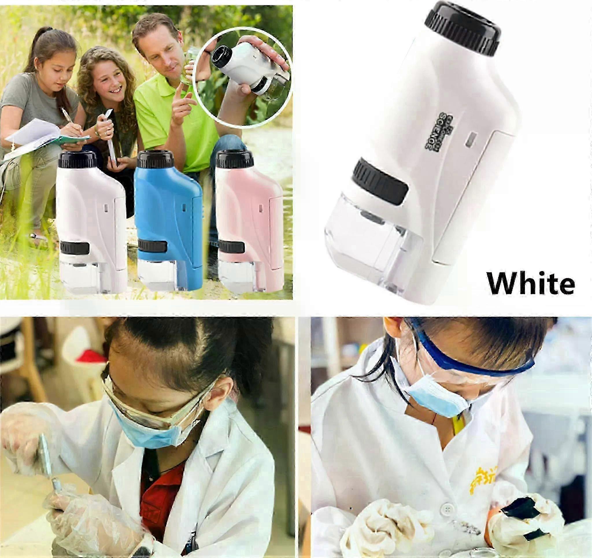 Little Scientist Microscope, Portable Microscope For Kids, 60X-120X Variable Magnification, Cultivate Kid In Exploration, Safe Material And