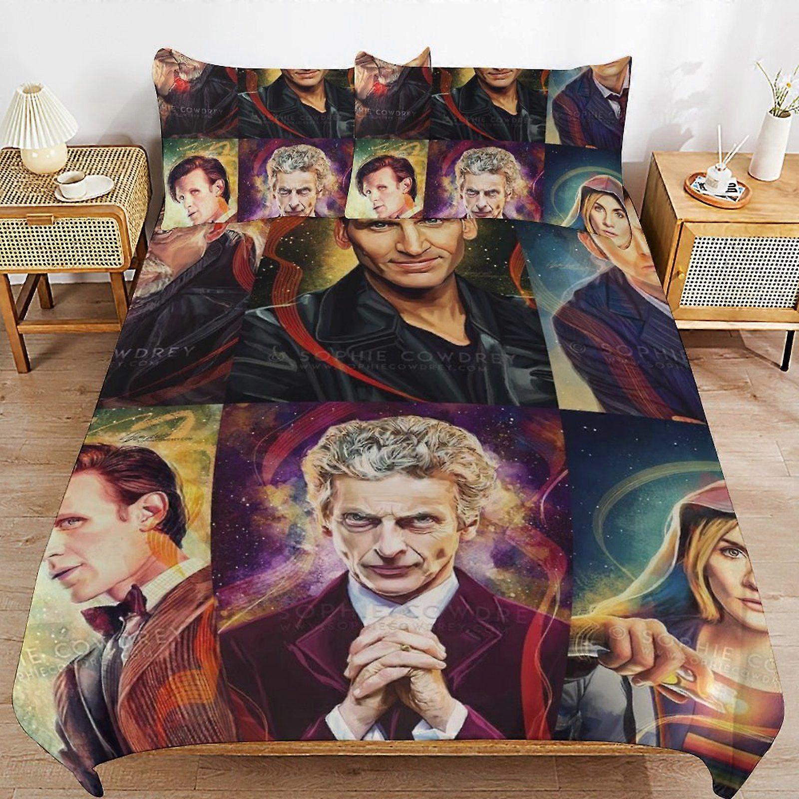 e217 Doctor Who The Animated Series Practical Zipper Closure Soft Texture Long Use Comfort Thread Fabric Duvet Cover Sets Sleep a217