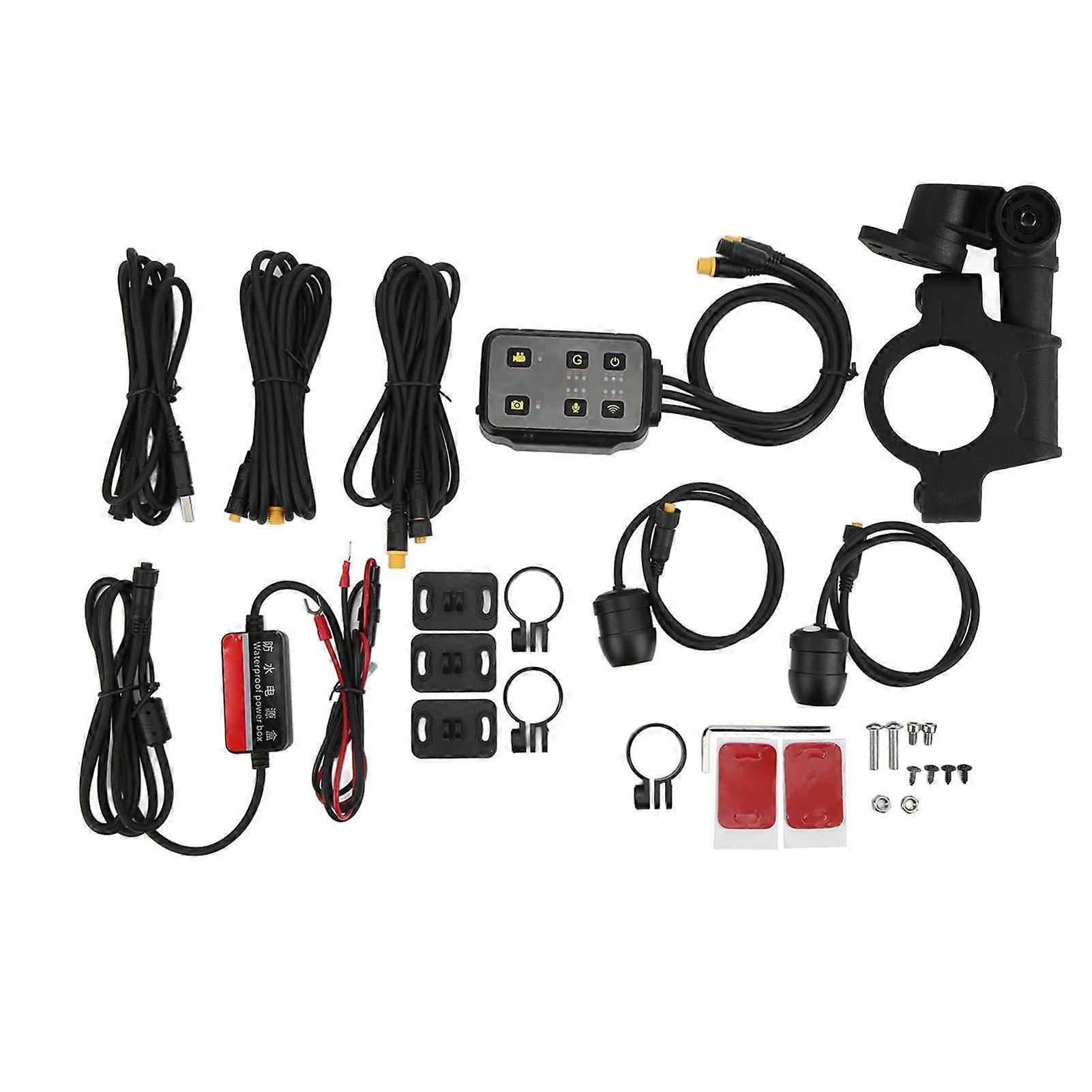 Motorcycle camera with loop recording for adventure bikes