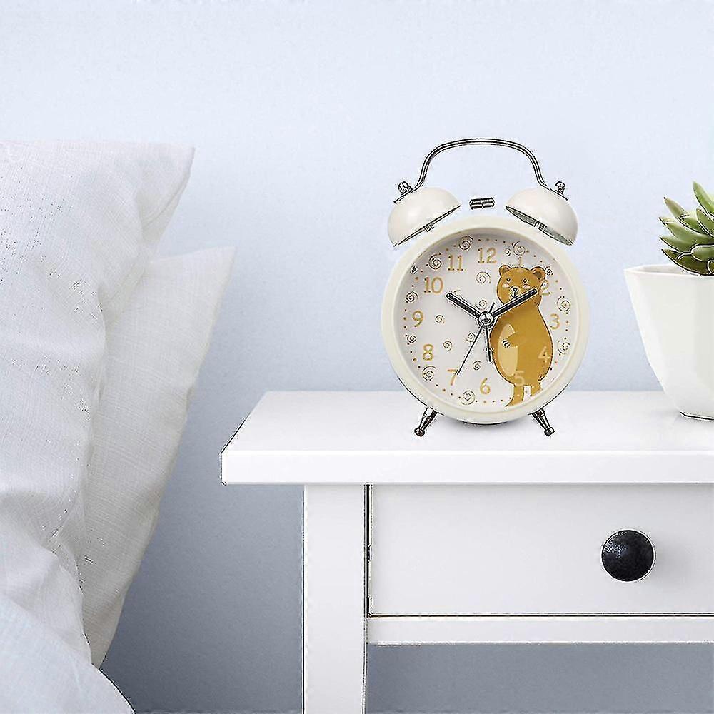 非カチカチツインベル目覚まし時計デスクテーブルクロック
