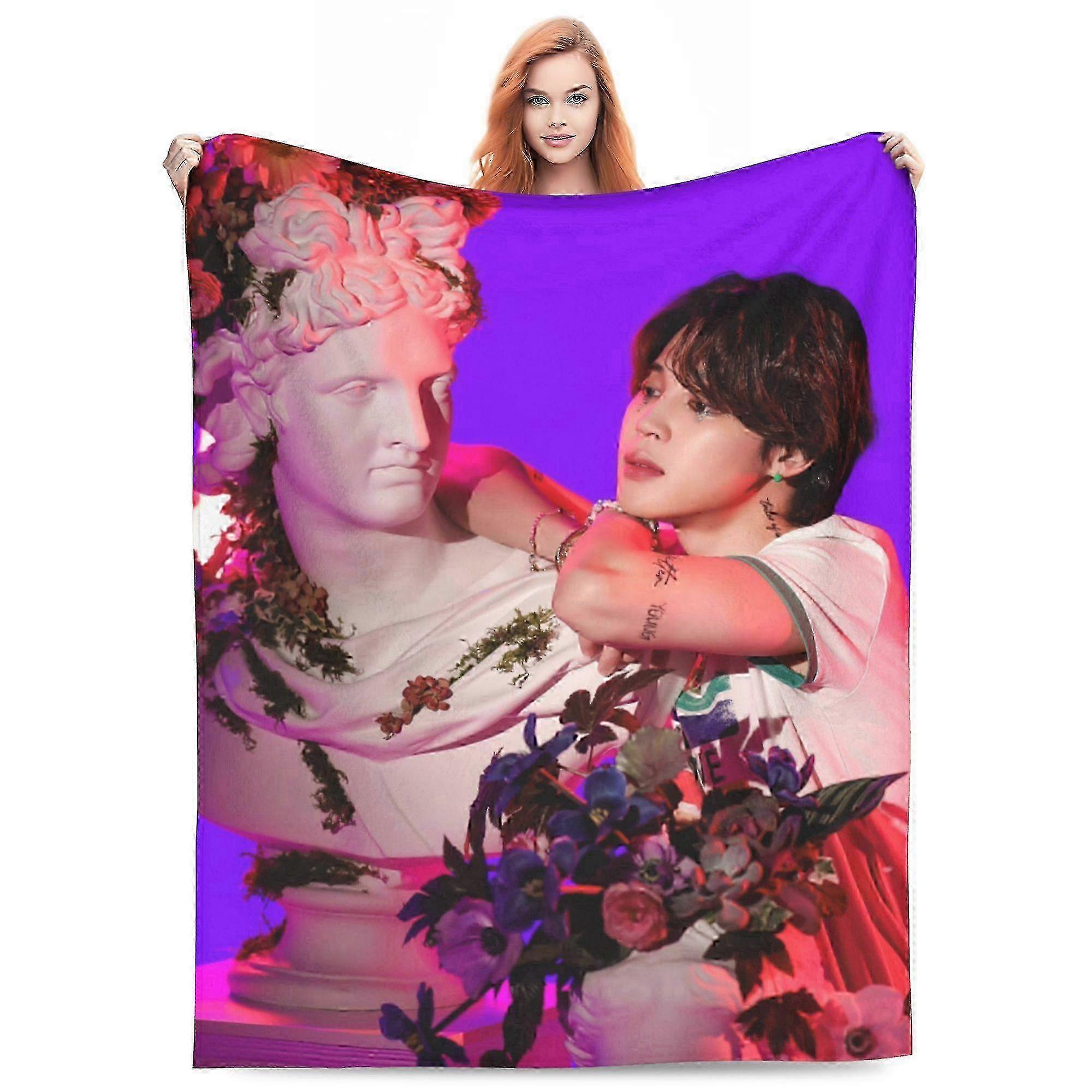 BTS Jimin (64) Soft Throw Blanket Flannel Blankets Home Furnishing Blanket Sofa Blanket-ML3013