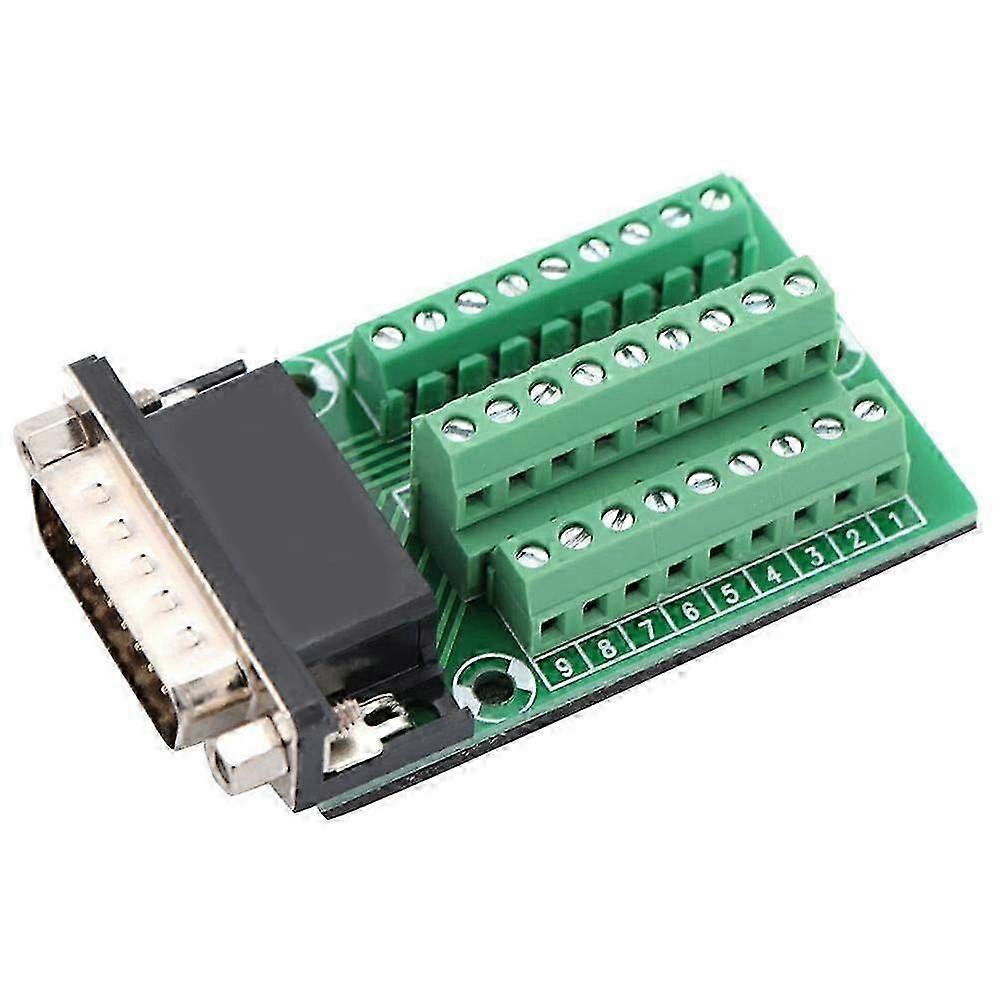 26 Pin DB26 D-SUB Male Adapter to PCB Terminal Signals Module Breakout Board Connector with Insulati
