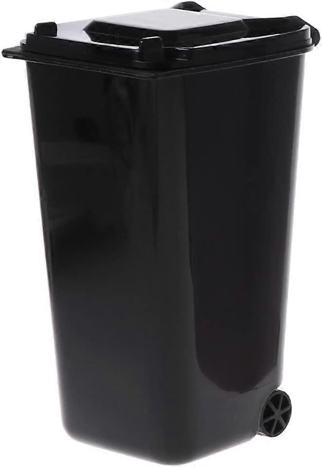 Black  Mini  Trash Can Shaped Pen Holder Storage Bin