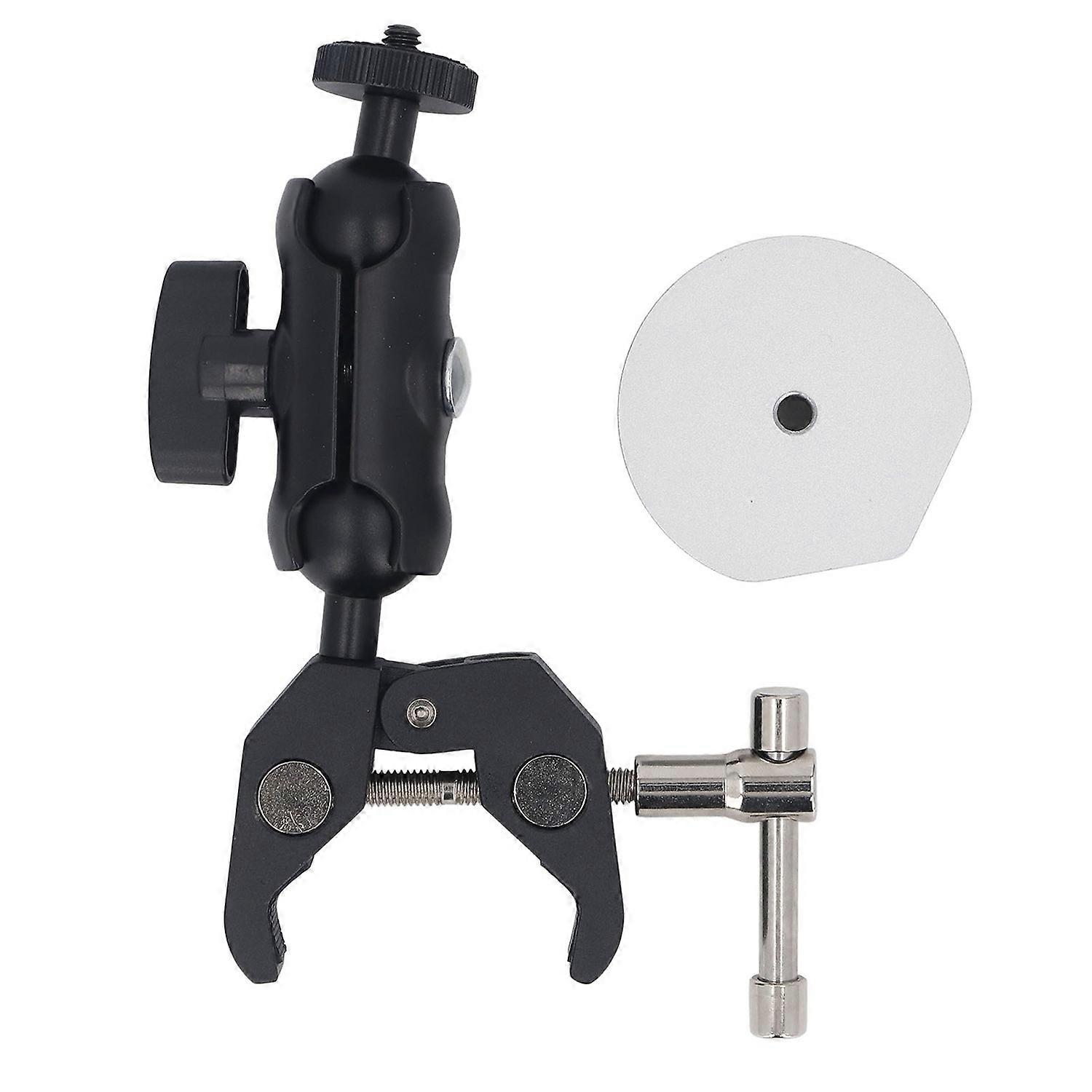 Rv Ladder Mount for Mini Double Ball Head Strong Clip Multifunction Adjustable Clamp Mount for Pole 