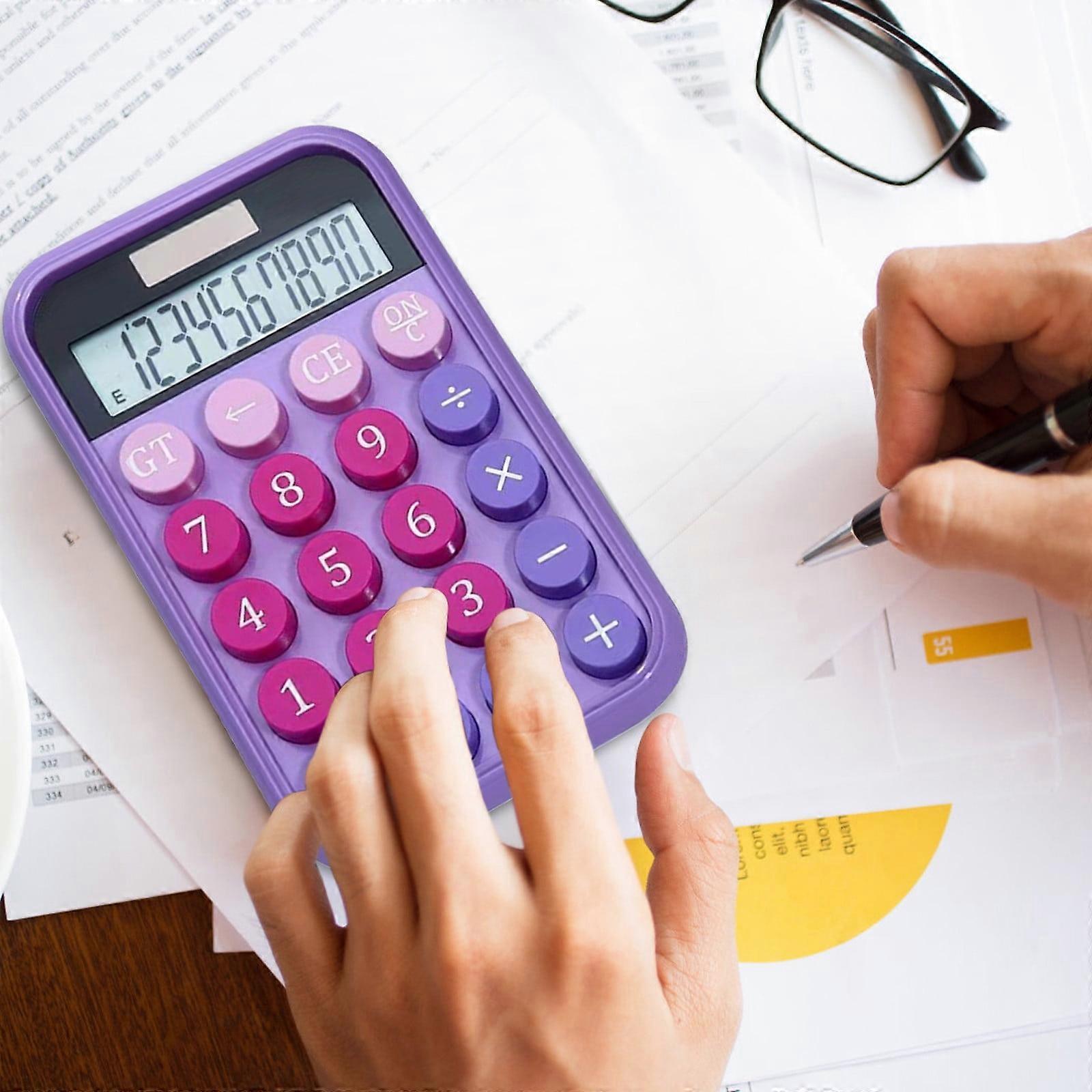 Kayannuo Back to School Clearance Solar Cell 2 In 1 Calculator Student Calculator Office Portable Candy Calculator