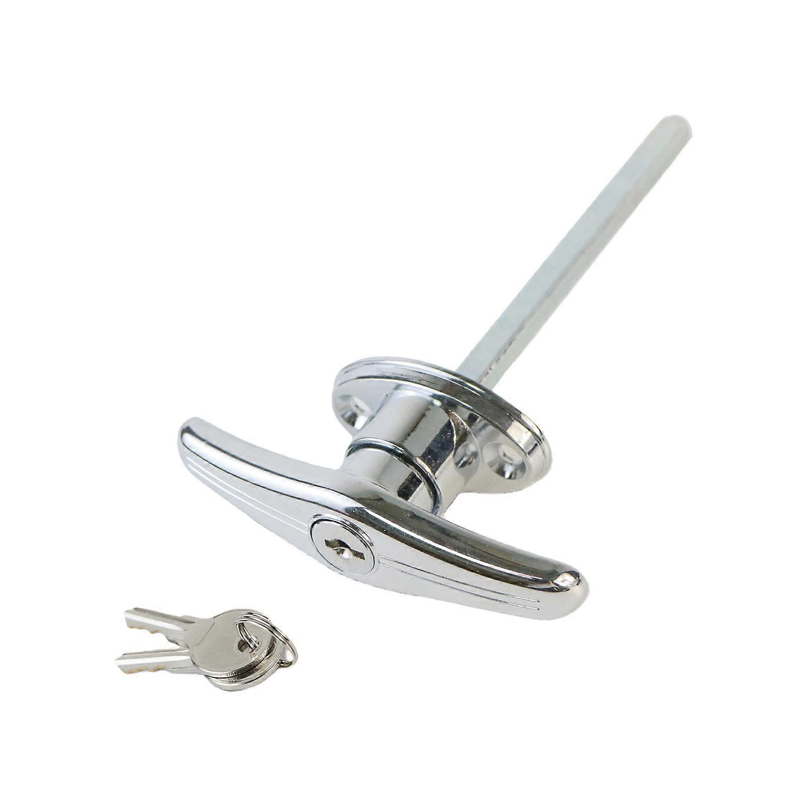 Metal Garage Door Handle Lock Zincs Alloys Body 2 Key Includes Rusts Resistant Simple Installation For Enhances Security Multicolor