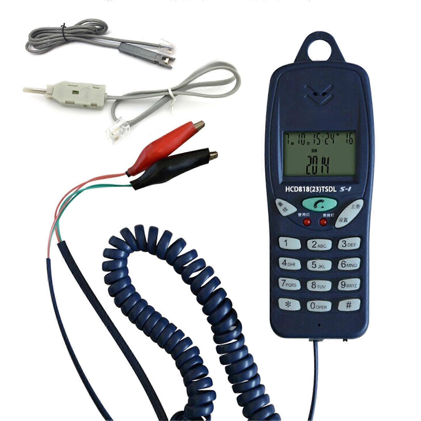 Multifunctional Telephone Line Tester Phone Maintenance for Incoming Call Display Line Testing Conversation Monitoring Multicolor