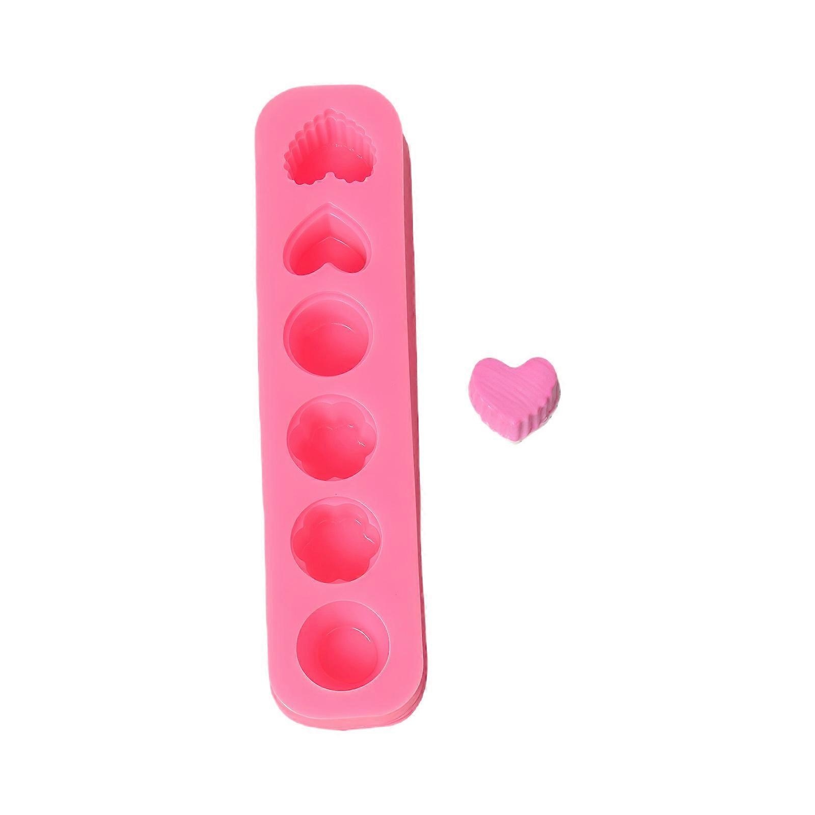 Reusable Heart Style Silicone Blancmange Mold With Not Stick Surfaces For Clay Resin Crafts Baking And Creative Gifts Multicolor