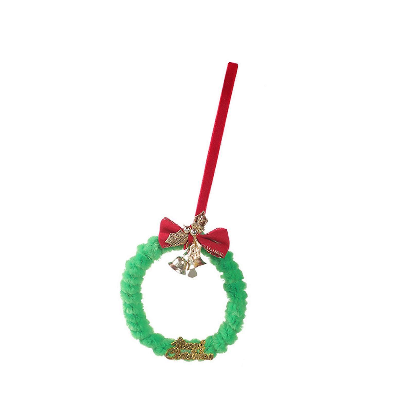 Holiday Wrap Wreath Fleece Substance Constructed Tiny Size Decorative Bells Exemplary For Dense Residences Multicolor