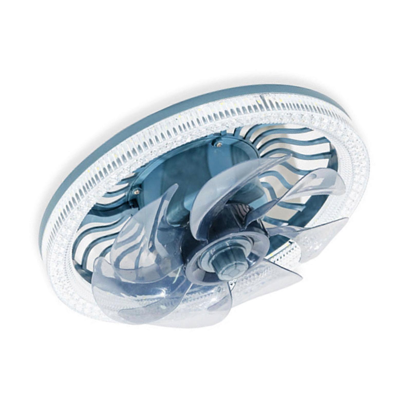 Small Socket Fan Light Ceiling Fan with LED Light Remote Control 3 Color Dimmable Light Ceiling Fan for Indoor Bedroom Multicolor