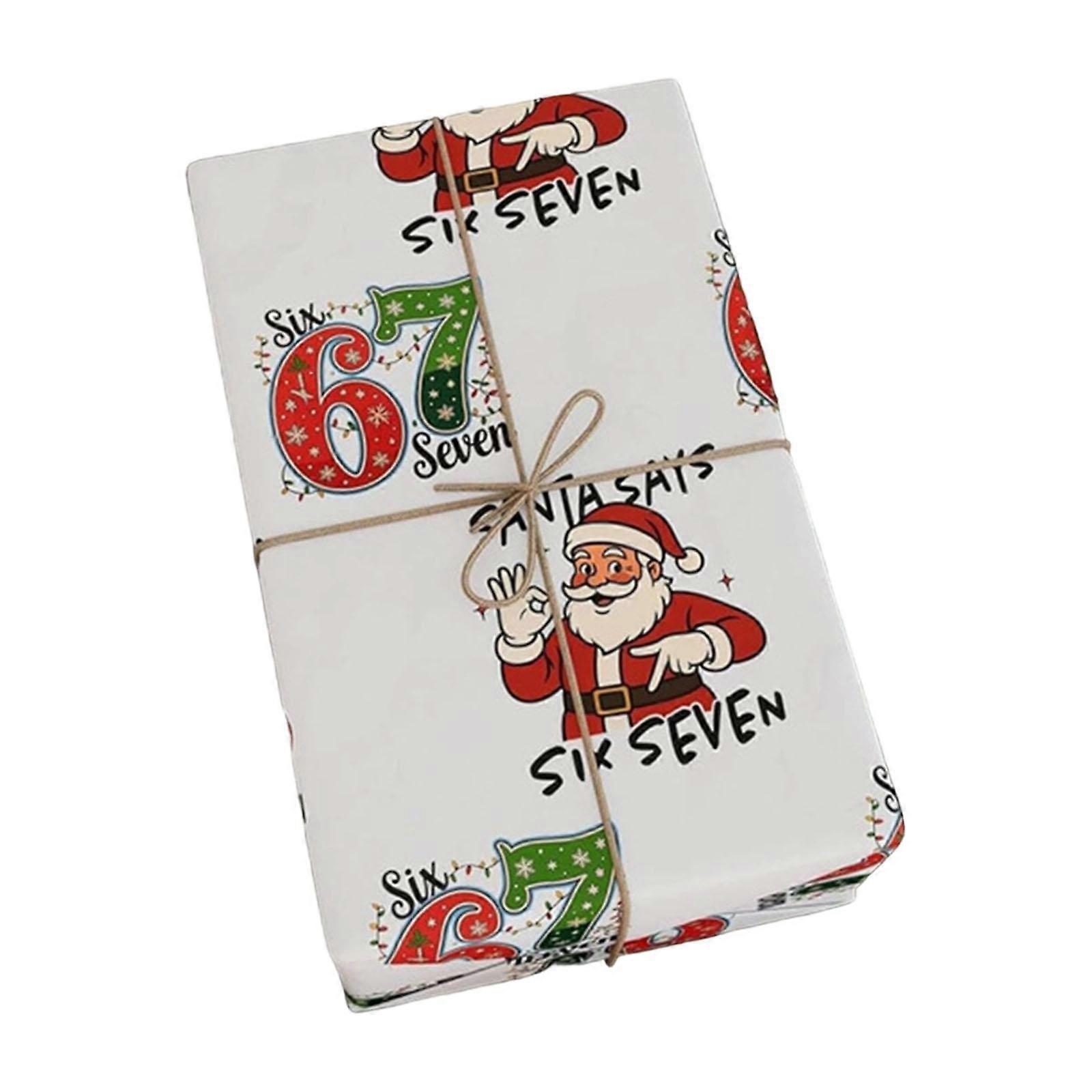 Christmas Wrapping Paper Gift Box Wrap Paper with String Present Wrapping