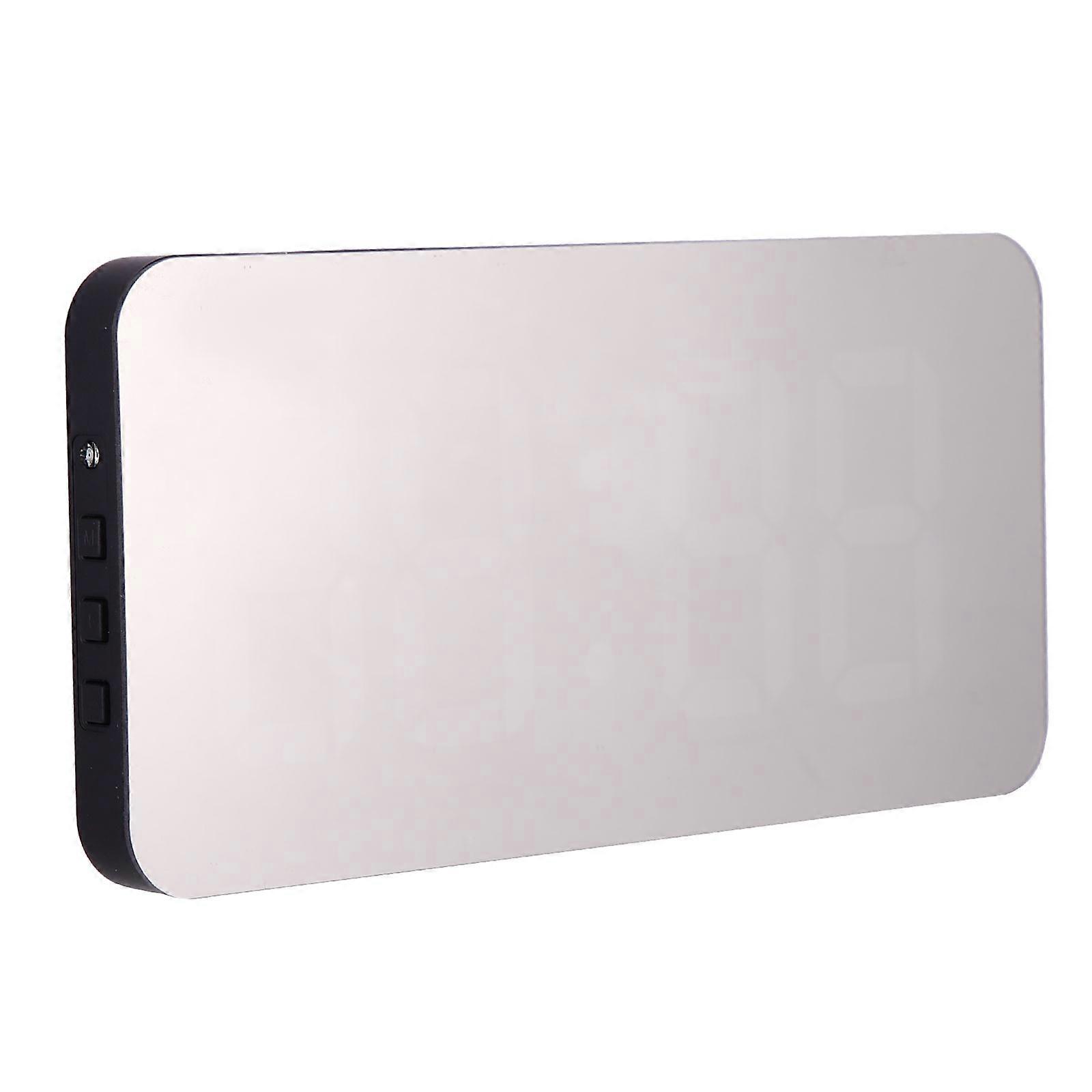 1 Set of Digital Alarm Clock LED Mirror Clock Desktop Digital Clock Electric Alarm Clock