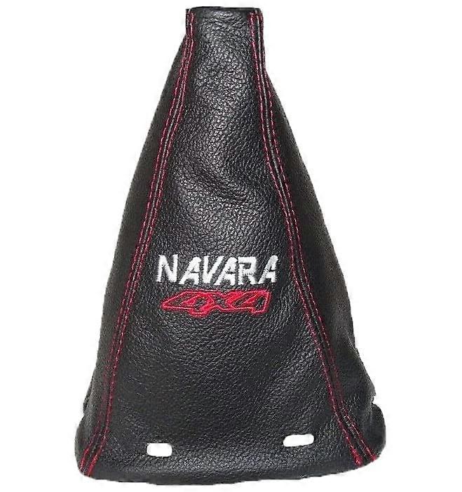 Leather Gear Shift Boot with Plastic Frame 180mm 4x4 Embroidery for Navara 20052012