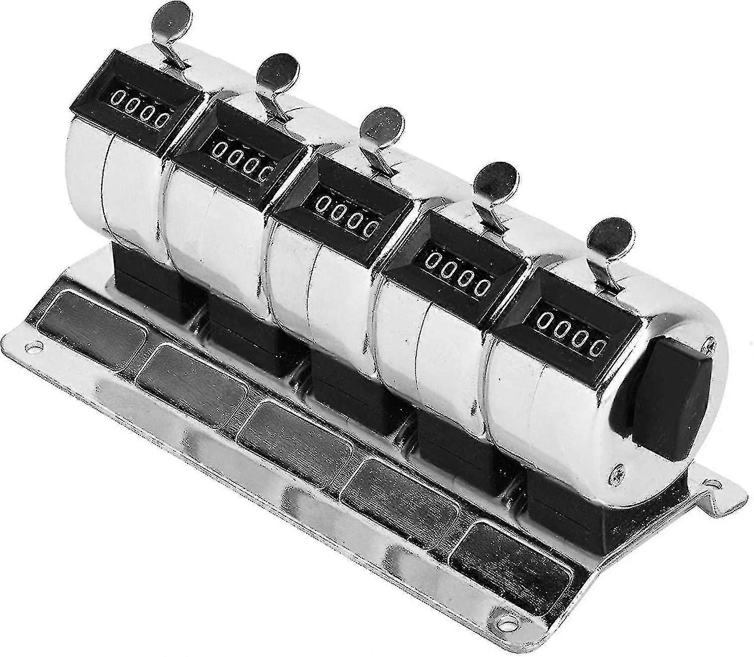 Manual Stainless Steel 4-Digit Tally Counter for Airport/Factory People Counting, Durable Mechanical