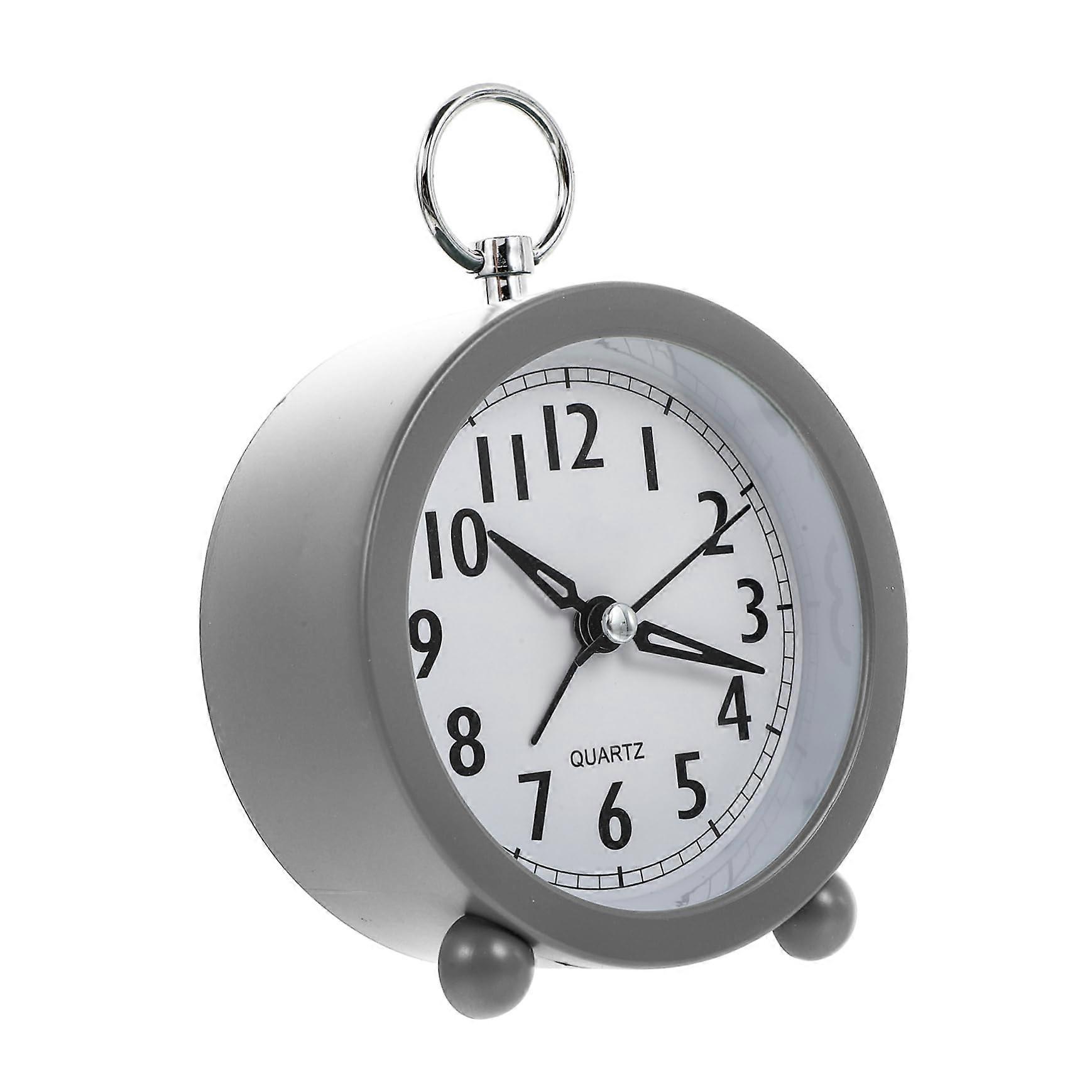 Color Desk Clock with Alarm, Stylish Round Bedside Clock for Home Office Decor