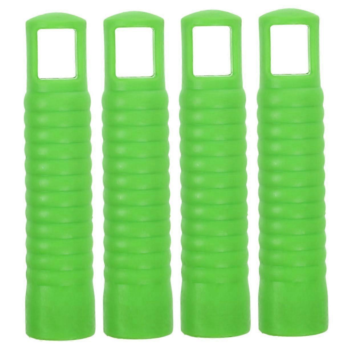4pcs Mop Handle End Cap Set with Sturdy Plastic Grip Sleeves for Broom Dustpan Household Cleaning