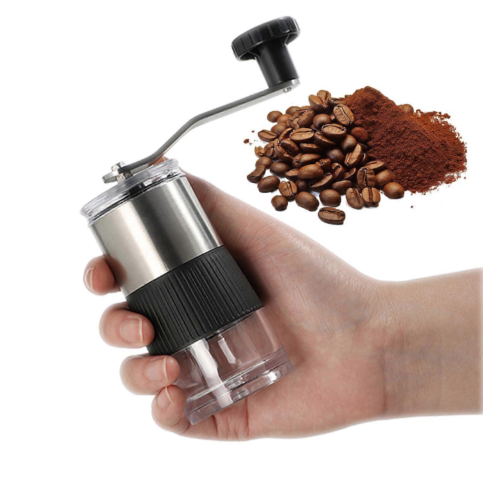 Manual Coffee Grinder with Precision Stainless Steel Burr, Adjustable Settings for Travel and Espresso