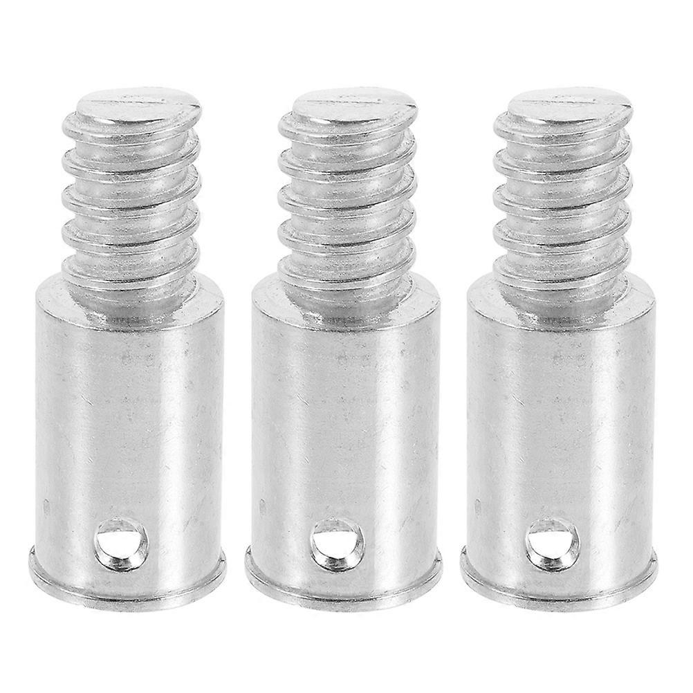 3Pcs Metal Thread Connector For Brush Handles Designed For Homeowners 6.50X2.50X2.50CM Threaded Construction