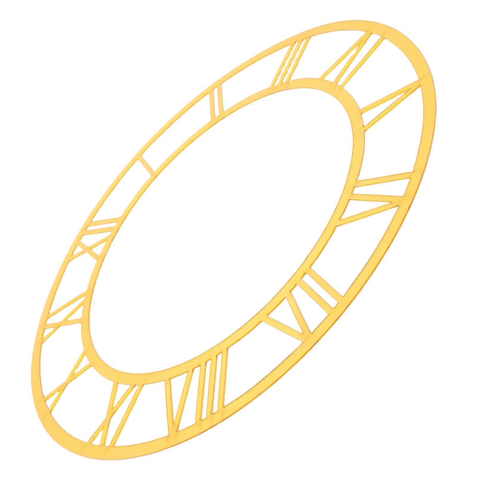 Wall Clock Roman Numerals Round Acrylic Clock Face for DIY