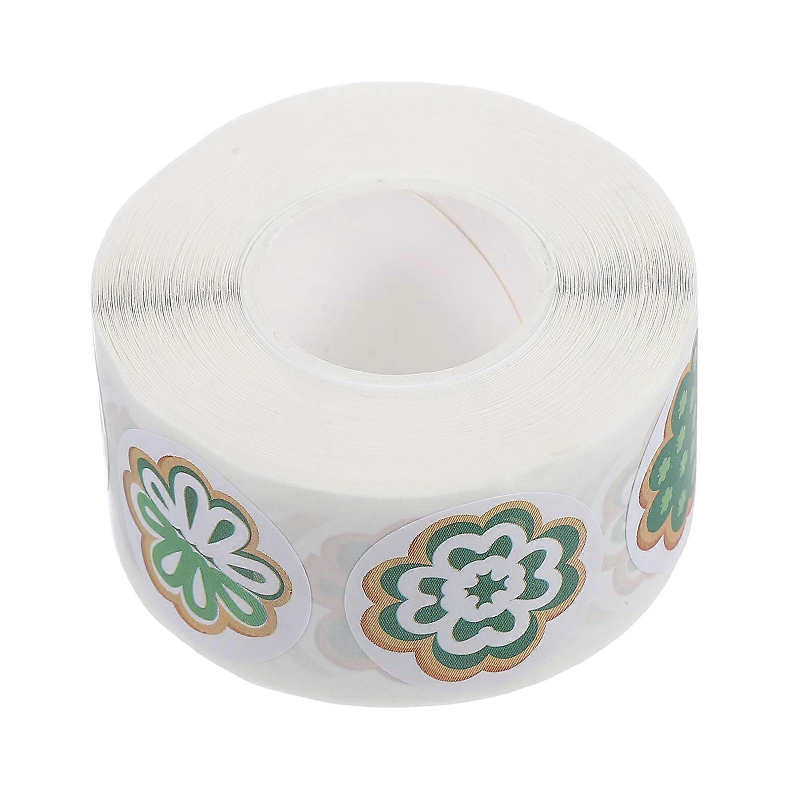 St Patricks Day Stickers Shamrock Core Product for Decor 1 Roll Label