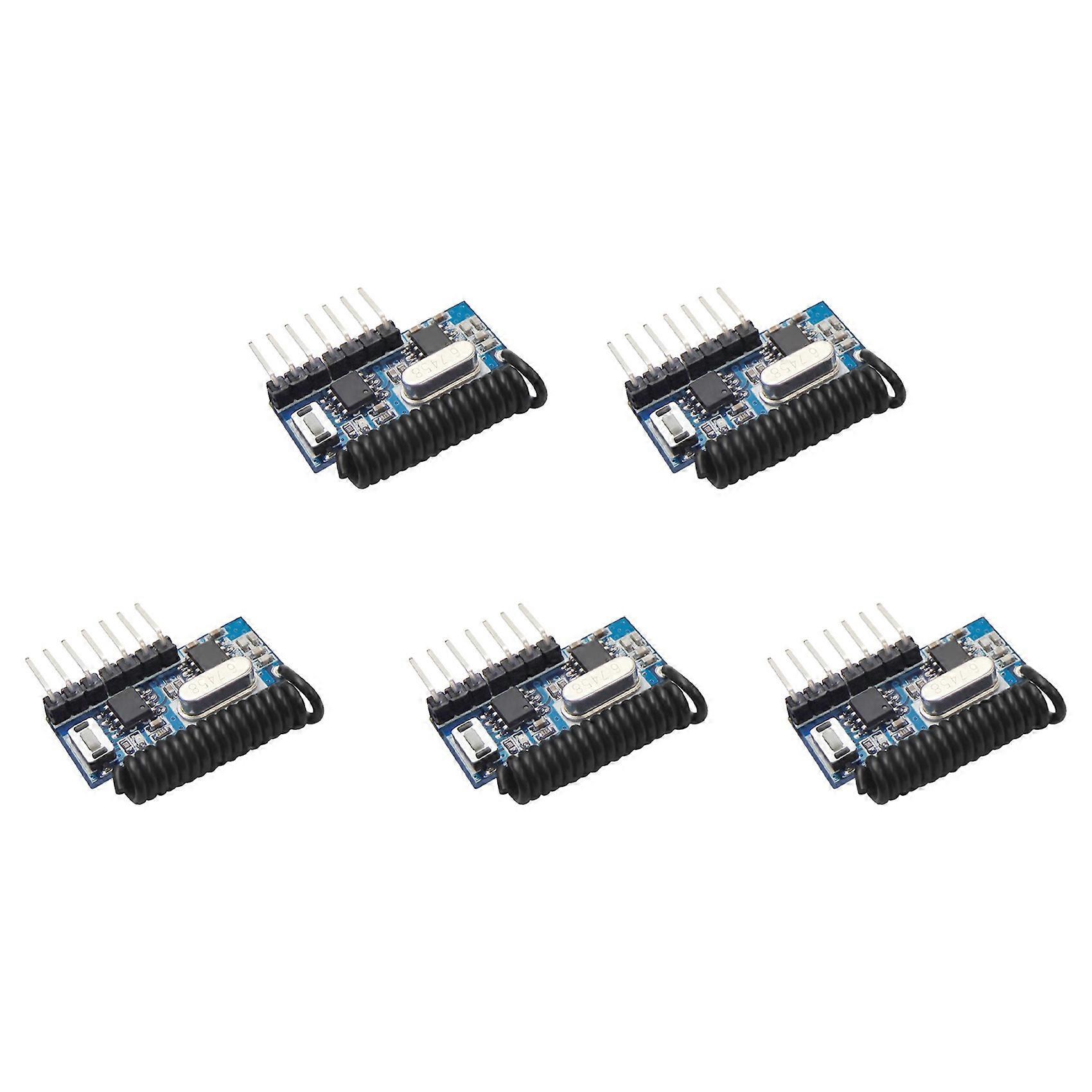 5X 315Mhz RF Receiver Learning Code Decoder Module Wireless 4 CH Output for Remote Controls 1527 2262 Encoding