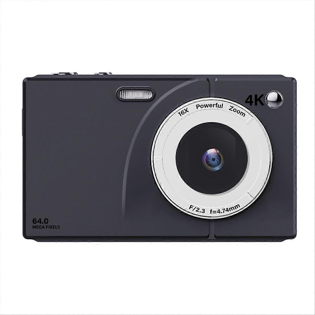 4K CCD Digital Camera with 2.8inch Screen 32GB Card Black