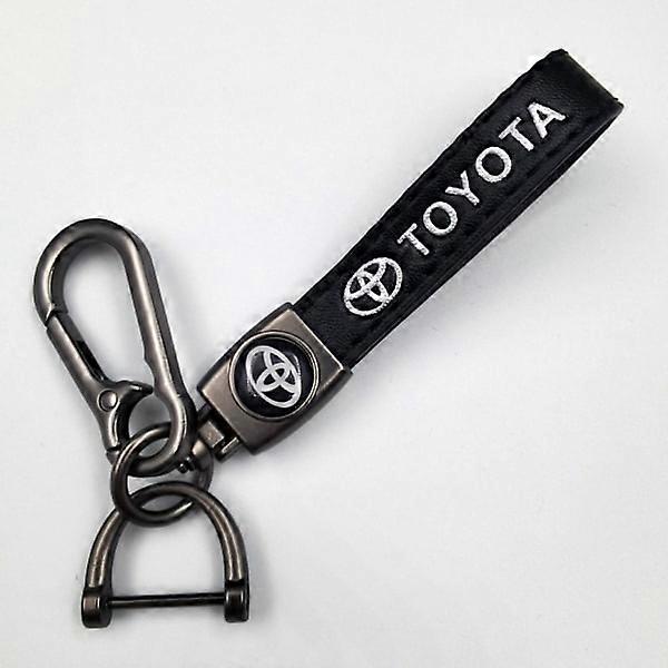 Car Leather Keychain Metal Finish | Heavy Duty Keychain | Keychain And Hook Hardware Gun Color Hardware Gun Color Hardware Toyota