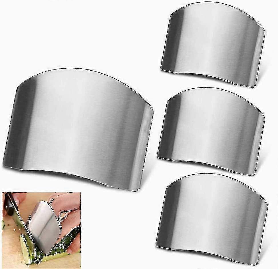 4 stainless finger guards, cut-safe kitchen tool