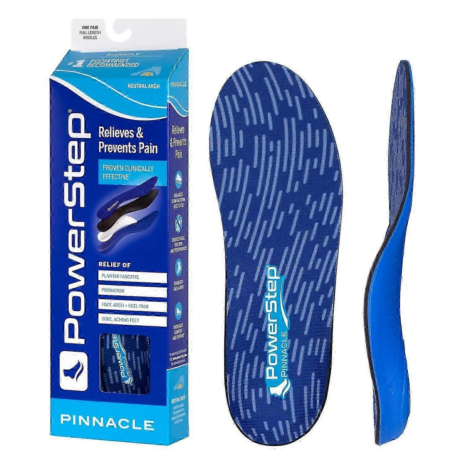 Blue Insole for Men's Size 11-11.5 and Women's Size 13-13.5 for Maximum Comfort and Support