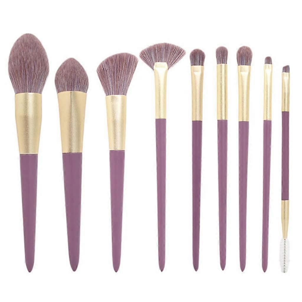 9pcs Makeup Brush Set with Soft Bristles for Precise Eye Shadow and Blending Application