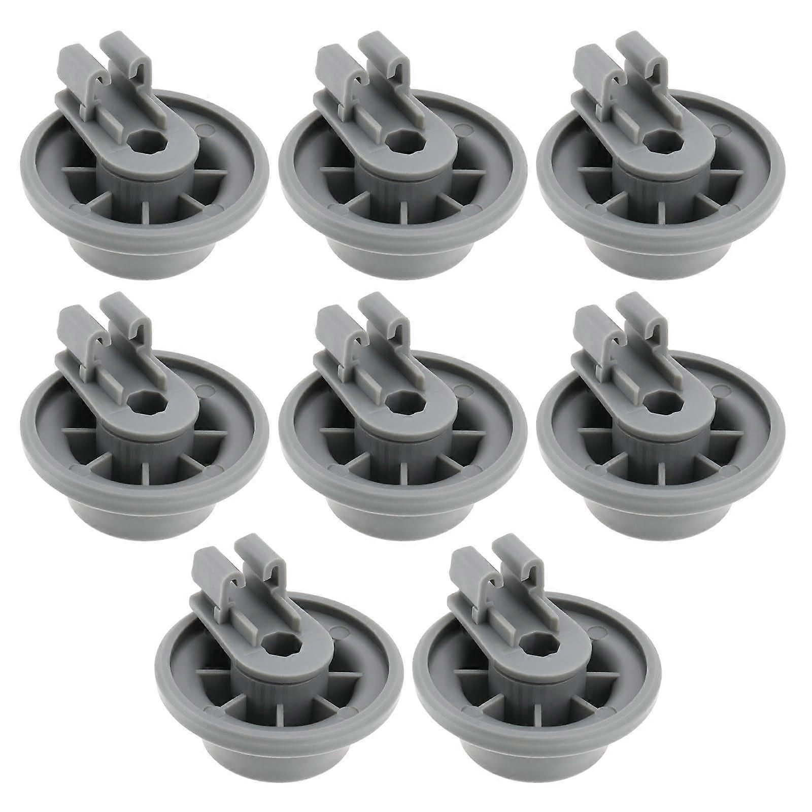 Lower Rack Wheels with Axles for Bosch Dishwasher, OEM Replacement Rollers, Durable Metal, 8pcs
