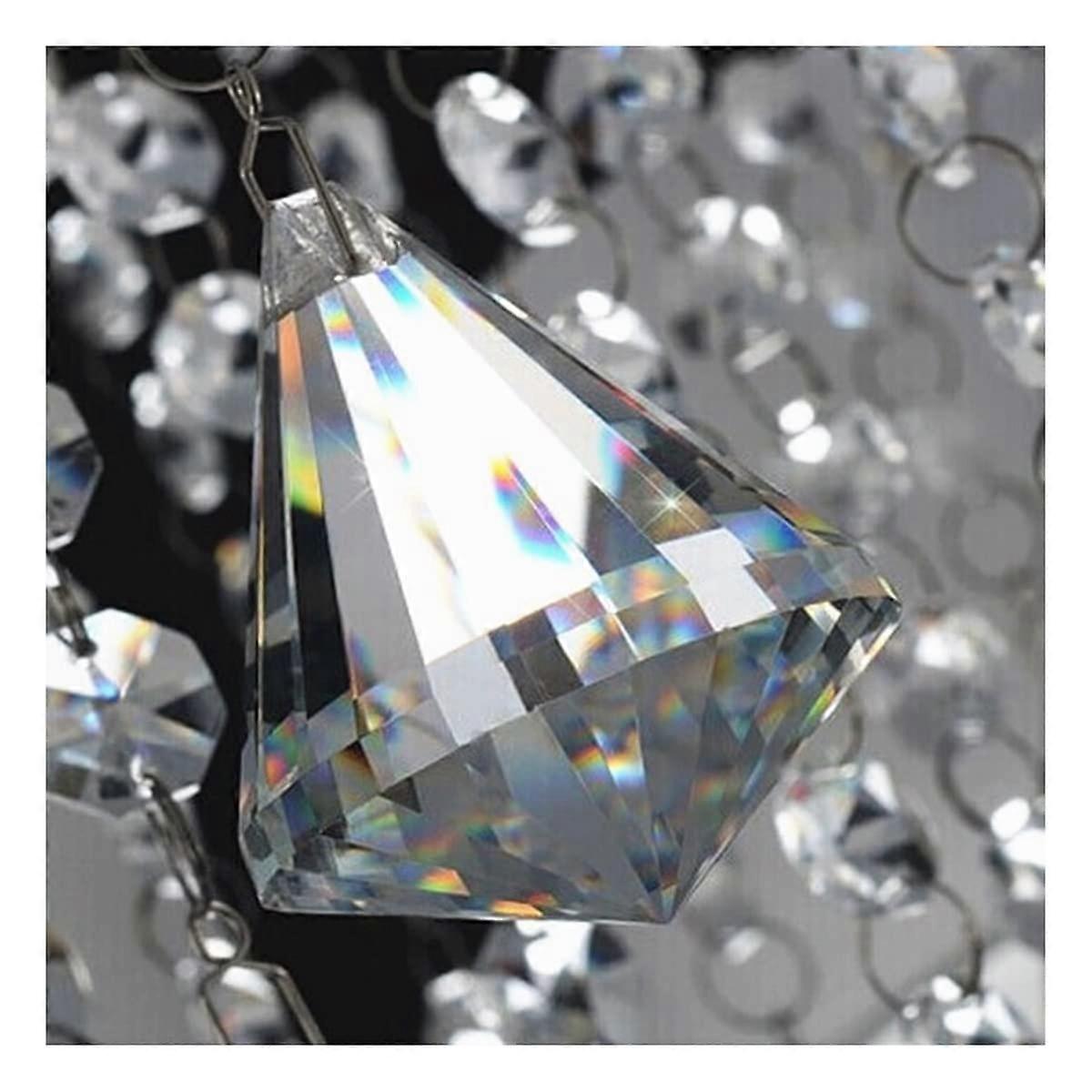 40mm Clear Crystal Chandelier Prisms Set of 4 for Lighting Fixtures and Elegant Home Decor