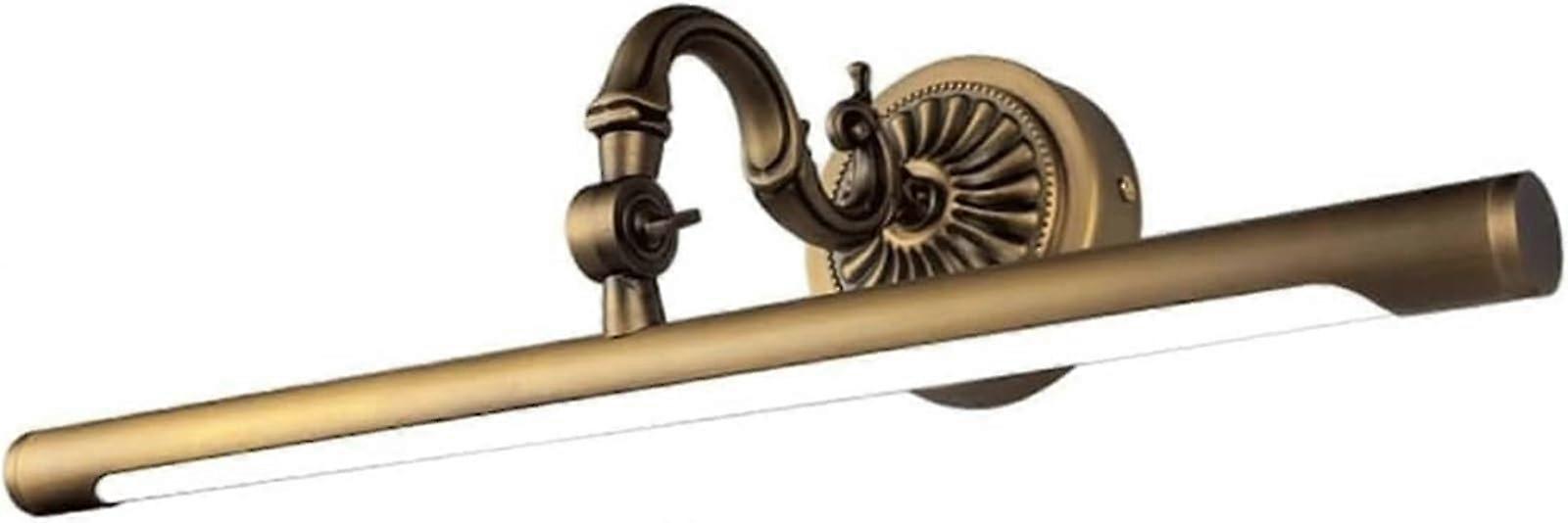 Vintage LED Wall Picture Light with Adjustable Brightness and Rotatable Head for Art and Mirror