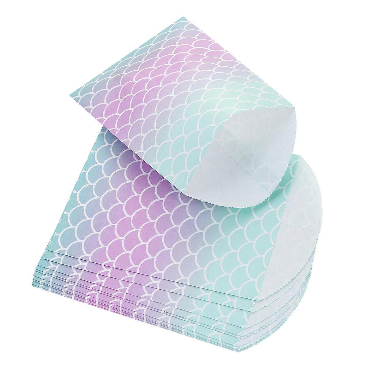 Tissue Pouch Printing for Storage Use 48Pcs Mermaid Scale Style