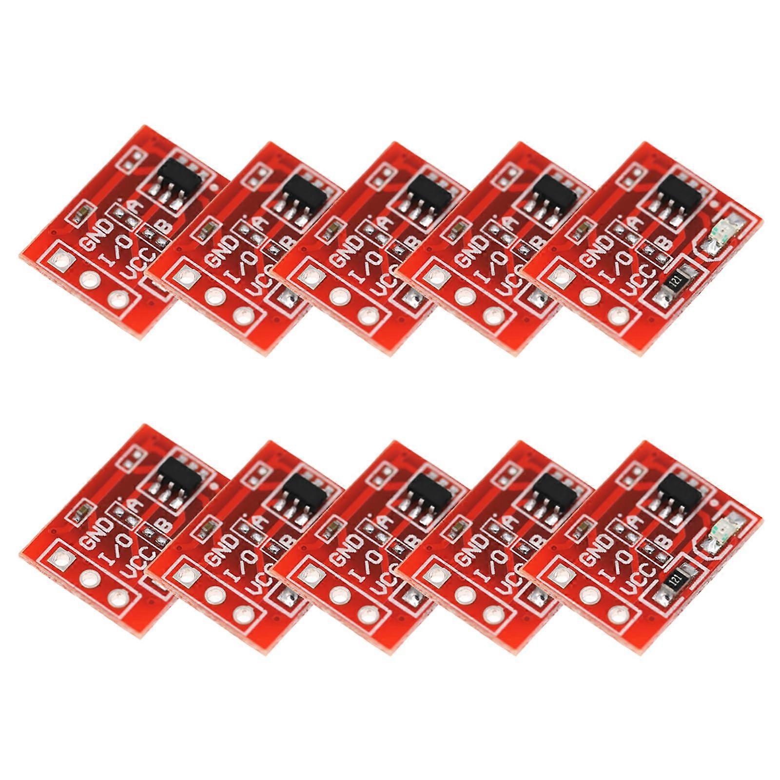 Touch Button Module, 10Pack Capacitive Switches, Capacitive Sensor Module, Low/ Level Output, Home Automation