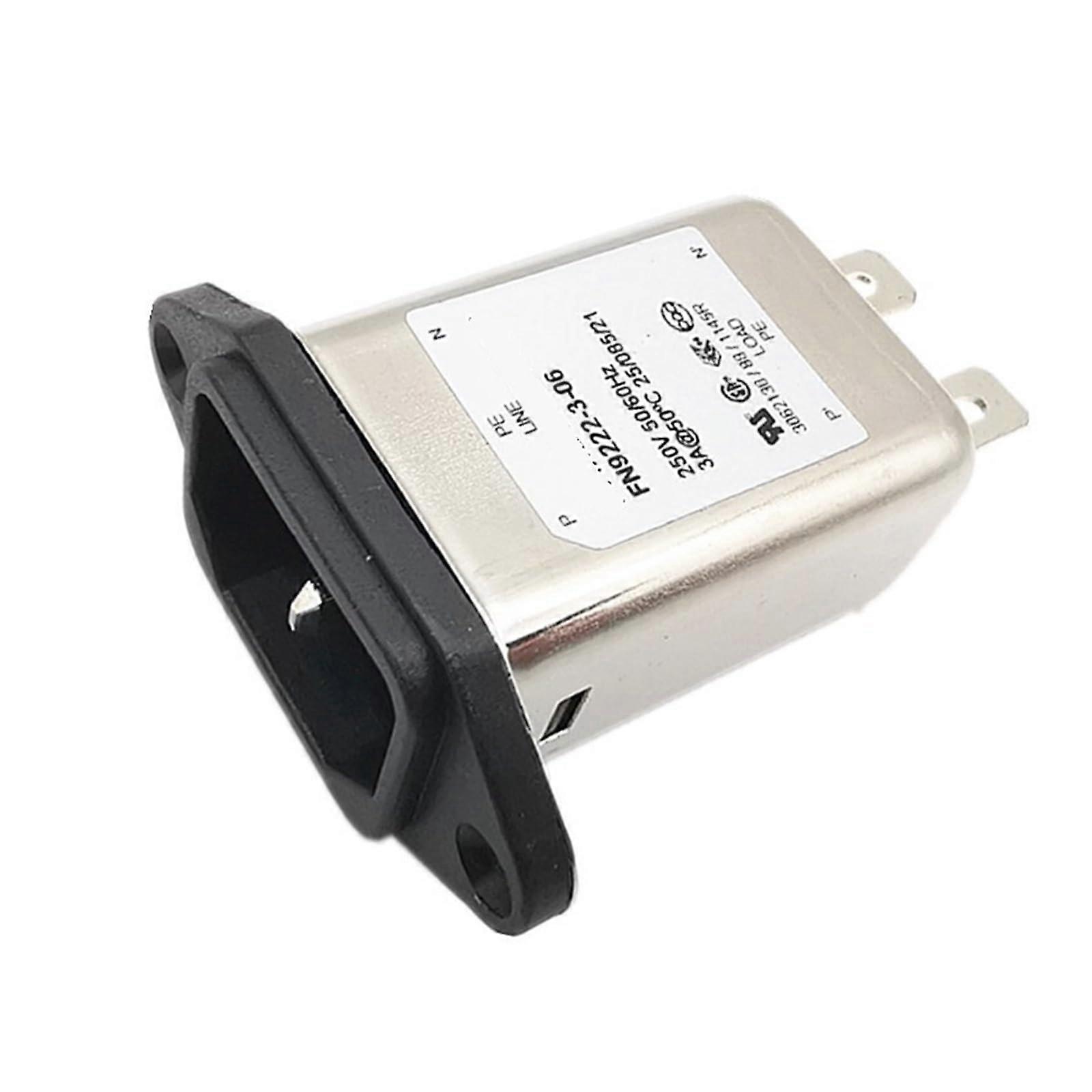 Socket Power Filter FN9222-3-06 3A IEC Inlet Power Filter for Noise Reduction and Surge Protection
