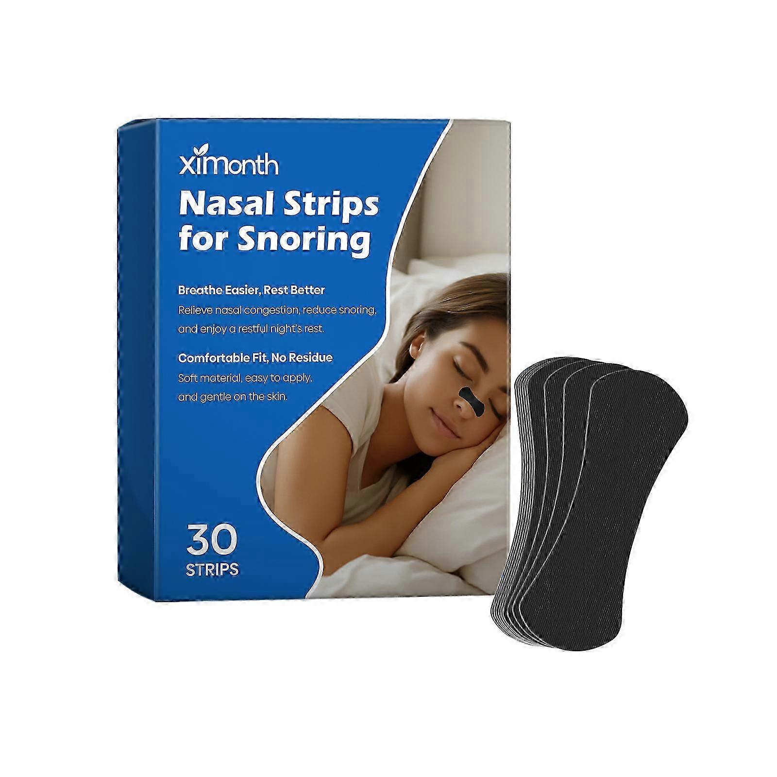 Effective Anti-Snoring Nose Patches - Comfortable, Breathable Sleep Aid, 30 Pack