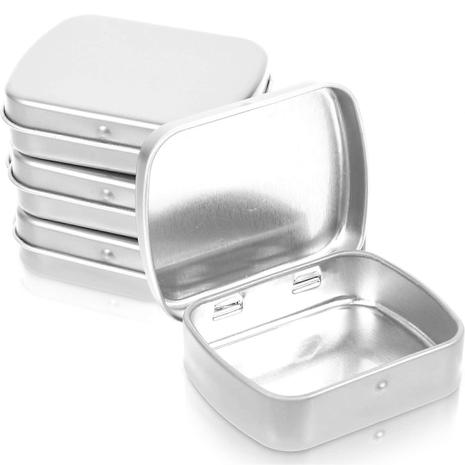 10Pcs Small Empty Tin Boxes with Secure Lid Closure for Candy, USB Drives, Keys and Snacks