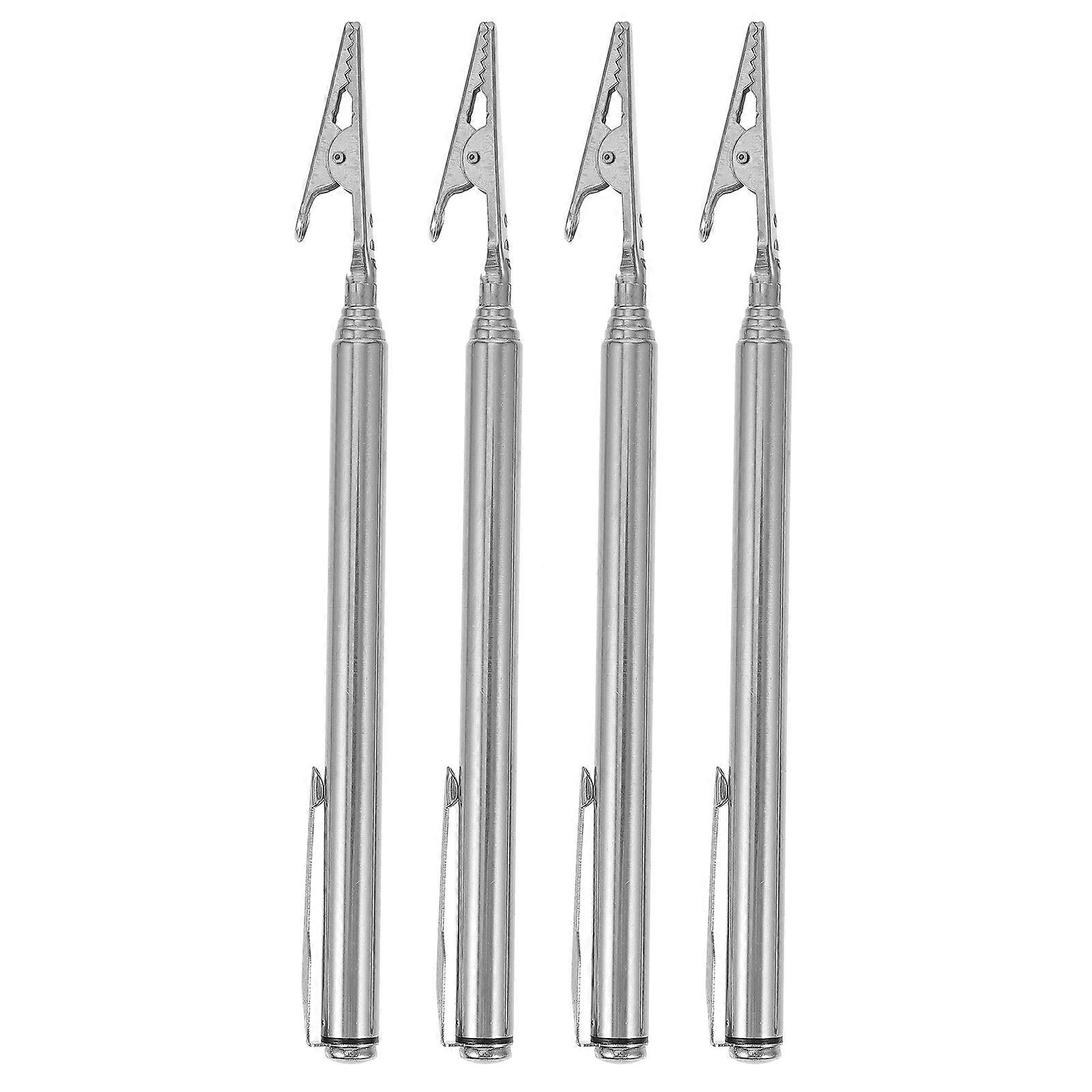 Adjustable Telescoping Clips Board Clamp Silver Clamps 8Pcs