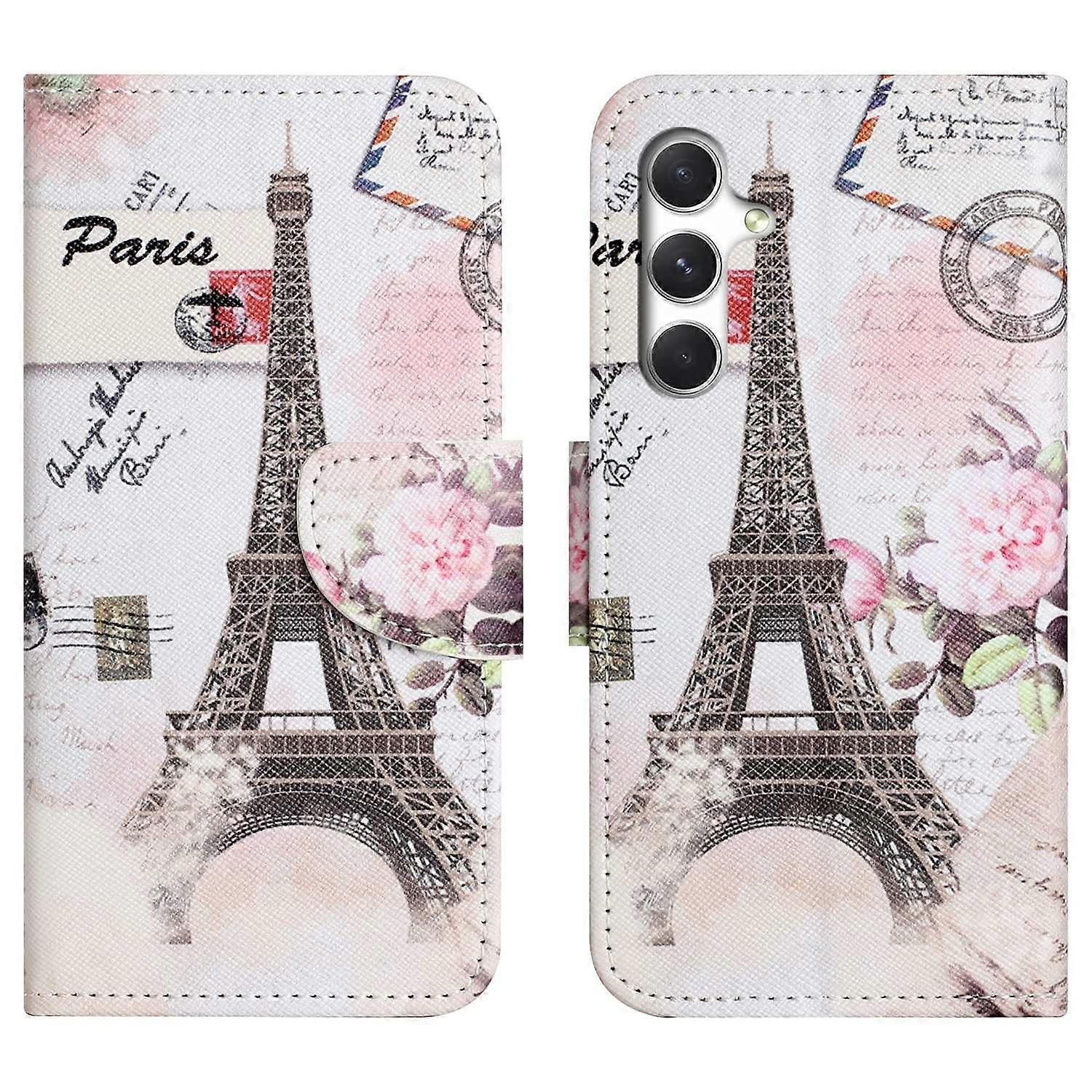 For Samsung Galaxy A57 Case Pattern Printing Cross Texture Leather Phone Cover
