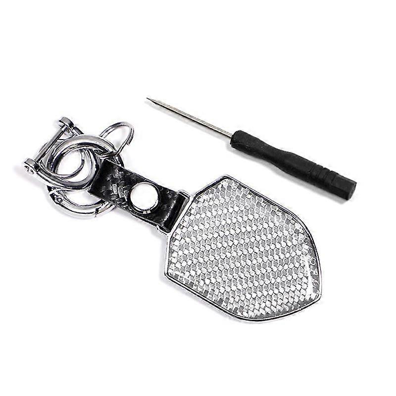 Carbon Fiber Pattern Car Keychain Metal Key Ring